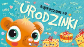 Zaproszenie urodzinowe - Misio (5 szt)