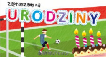 Zaproszenie urodzinowe - Piłkarz (5 szt)