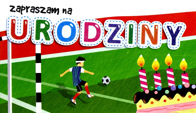 Zaproszenie urodzinowe - Piłkarz (5 szt)
