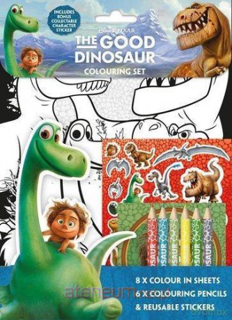 Zestaw do kolorowania z kredkami. Dobry Dinozaur [KSIĄŻKA]