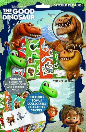 Zestaw naklejek z albumem. Dobry Dinozaur