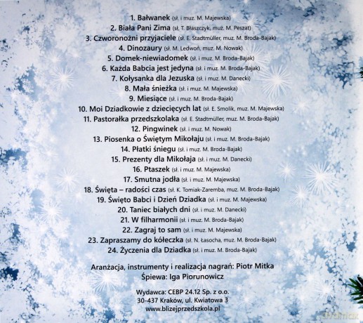 Zima w przedszkolu. Piosenki dla dzieci [CD]