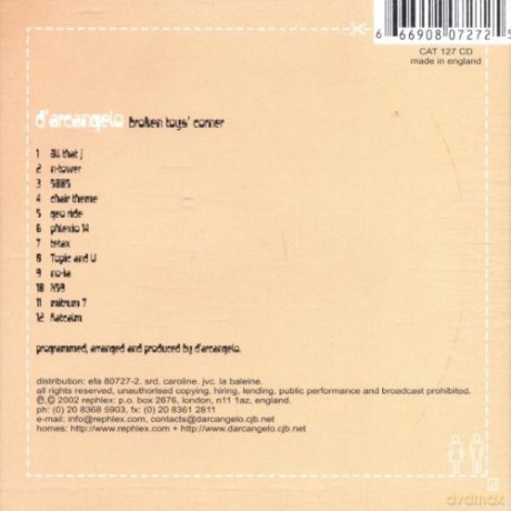 D\'arcangelo: Broken Toys Corner [CD]