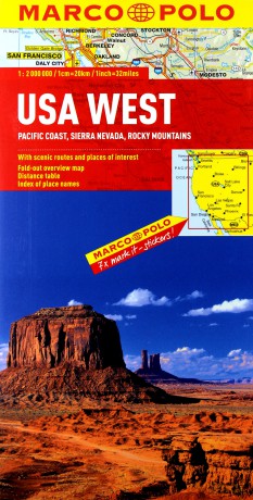 Mapa Drogowa Marco Polo. USA Zachód 1:2 000 000