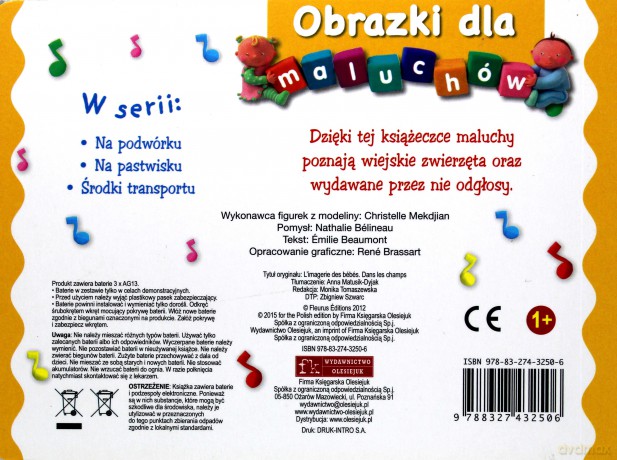 Obrazki dla maluchów. Grające. Na pastwisku - Emilie Beaumont, Nathalie Belineau, Christelle Mekdjian [KSIĄŻKA]