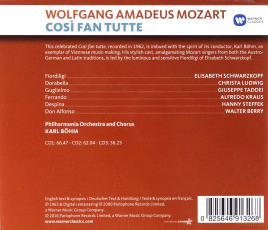 Karl Bohm: Mozart: Cosi Fan Tutte [3CD]