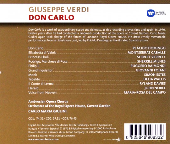 Carlo Maria Giulini: Verdi: Don Carlo [4CD]