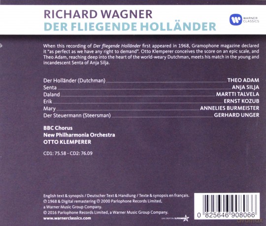 Otto Klemperer: Wagner: Der Fliegende Hollande [3CD]