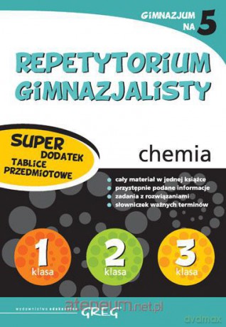Repetytorium Gimnazjum chemia + tablice - Joanna Pabian [KSIĄŻKA]