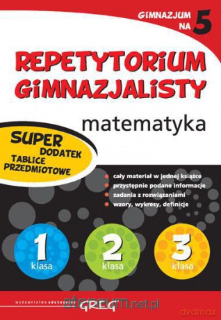 Repetytorium Gimnazjum matematyka + tablice - Marta Lichosik [KSIĄŻKA]