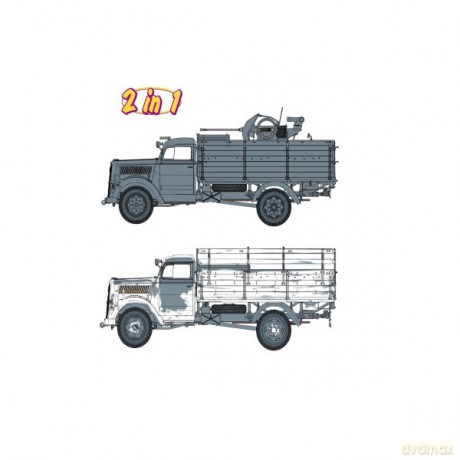 DRAGON German 3t 4x2 Truck w2cm FlaK 38