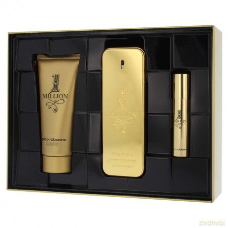 Paco Rabanne 1 Million Zestaw - woda toaletowa dla mężczyzny 100 ml spray + żel pod prysznic 100 ml + woda toaletowa dla mężczyzny 10 ml spray