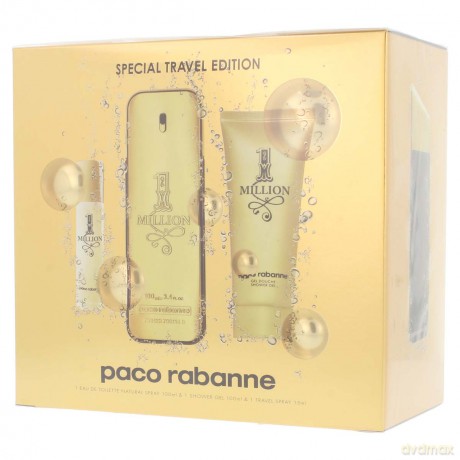 Paco Rabanne 1 Million Zestaw woda toaletowa dla mężczyzny 100 ml spray + żel pod prysznic 100 ml + woda toaletowa dla mężczyzny 15 ml spray
