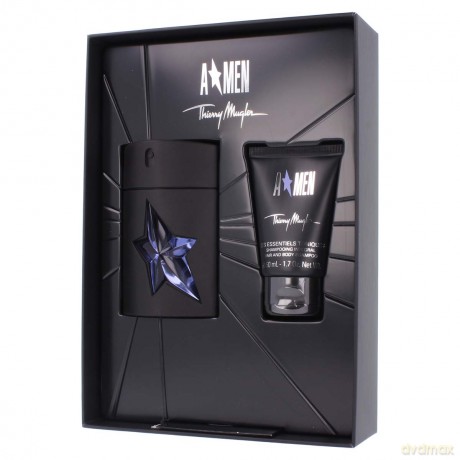 Thierry Mugler A Men Zestaw woda toaletowa dla mężczyzny 50 ml spray - Refillable z możliwością napełnienia + żel pod prysznic 50 ml