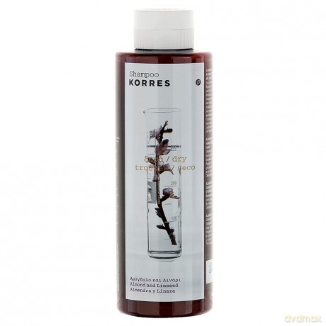 Korres Szampon do włosów suchych i zniszczonych s mandlí a lnem a BIO extrakty