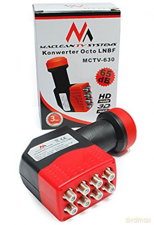 Maclean MCTV-630 OCTO LNB, 0,1dB, SKY 3D, FULL HD