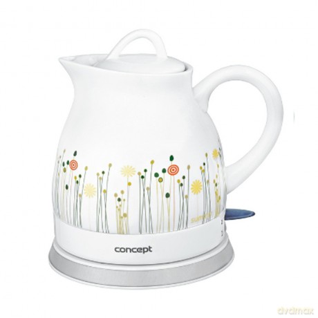 Concept RK-0030 Czajnik ceramiczny 1,2l + 2 filiżanki ze spodeczkami
