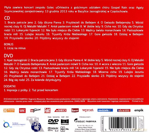 Golec Uorkiestra: Koncert Kolęd i Pastorałek w Bazylice Jasnogórskiej (edycja specjalna) [DVD]+[CD]