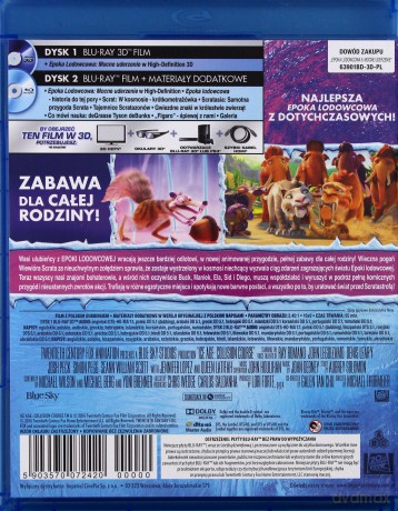 Epoka lodowcowa 5: Mocne uderzenie [Blu-Ray 3D]+[Blu-Ray]