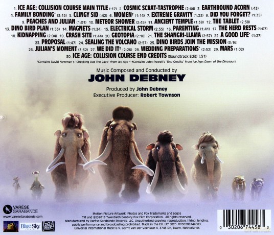Ice Age: Collision Course soundtrack (Epoka lodowcowa 5: Mocne uderzenie) [CD]