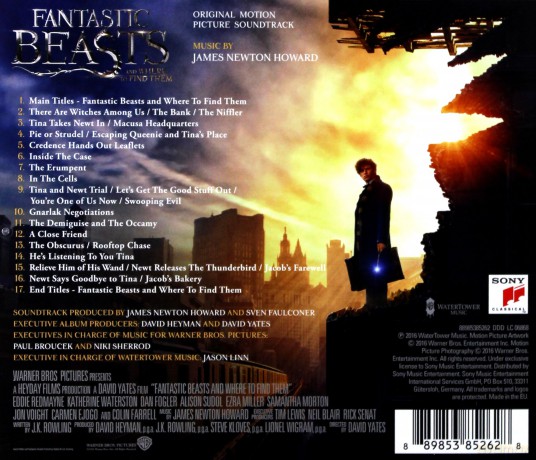 Fantastic Beasts and Where to Find Them soundtrack (Fantastyczne zwierzęta i jak je znaleźć) (James Newton Howard) [CD]