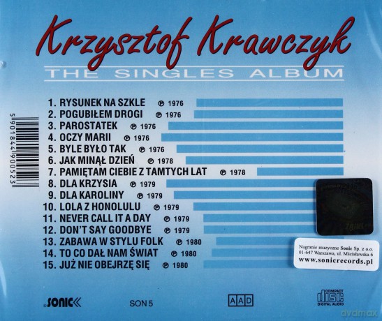 Krzysztof Krawczyk: The Singles Album [CD]