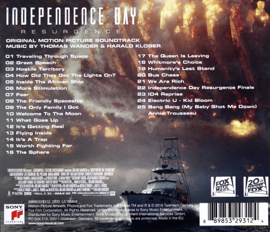 Independence Day: Resurgence soundtrack (Dzień Niepodległości: Odrodzenie) (Harald Kloser) [CD]