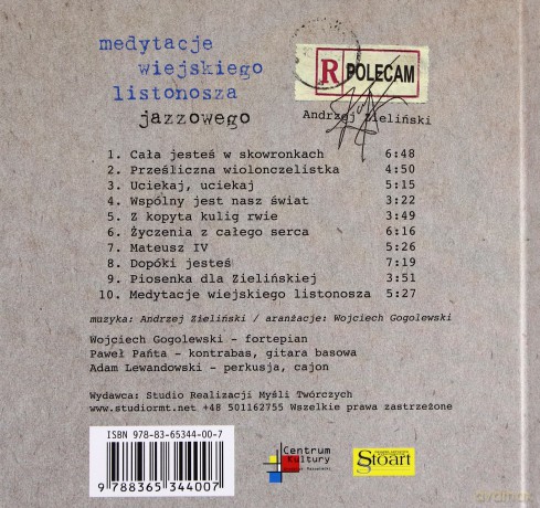 Wojciech Goglewski Trio: Medytacje Wiejskiego Listonosza Jazzowego [CD]