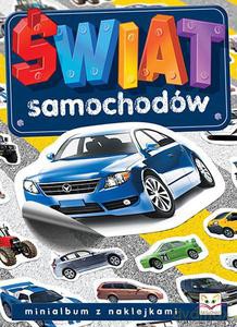 Minialbum z naklejkami. Świat samochodów [KSIĄŻKA]