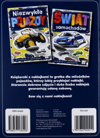 Minialbum z naklejkami. Świat samochodów [KSIĄŻKA]