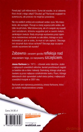 Rachunek - Jonas Karlsson (twarda) [KSIĄŻKA]