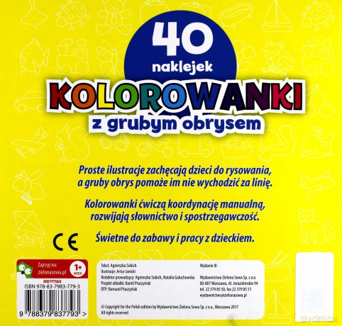 Zwierzęta. Kolorowanki z grubym obrysem [KSIĄŻKA]