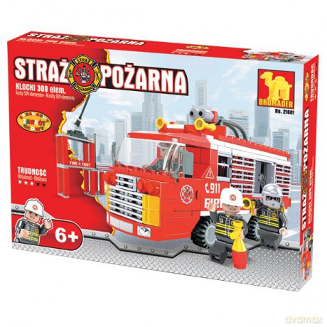 DROMADER Klocki Straż Wóz Strażacki [KLOCKI]