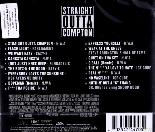 Straight Outta Compton soundtrack (Joseph Trapanese) [CD]
