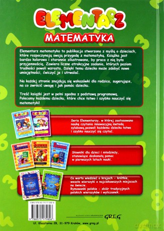 Matematyka. Elementarz 4-8 lat (twarda) [KSIĄŻKA]