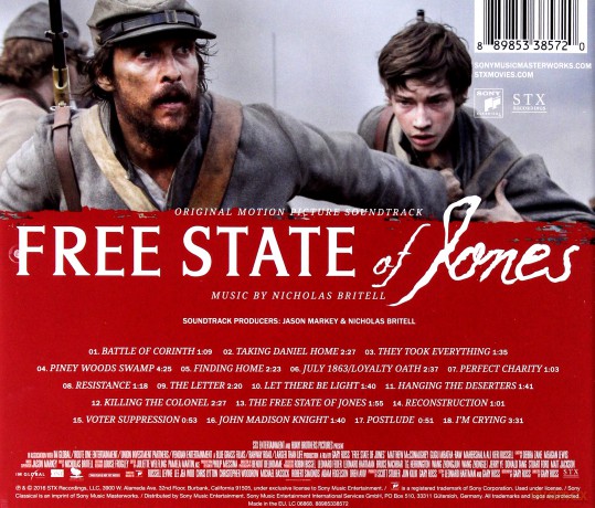 Free State of Jones soundtrack (Nicholas Britell) [CD]