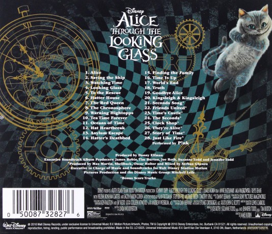 Alice Through the Looking Glass soundtrack (Alicja po Drugiej Stronie Lustra) [CD]
