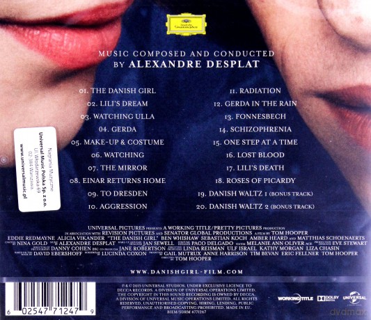 The Danish Girl soundtrack (Dziewczyna z Portretu) [CD]