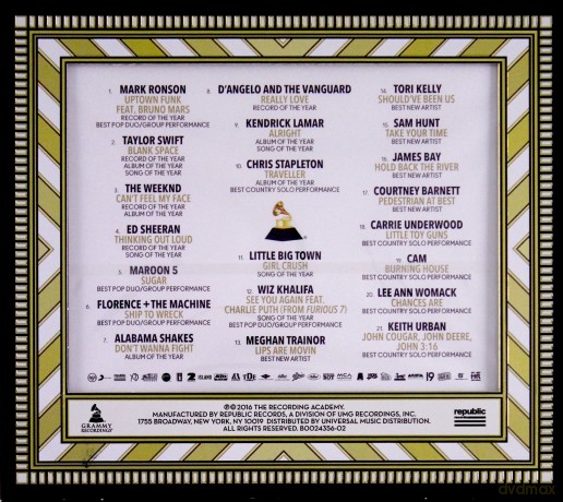 2016 Grammy Nominees (Limited) [CD]