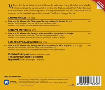 Mstislav Rostropovitsch: Baroque Cello Concertos [CD]