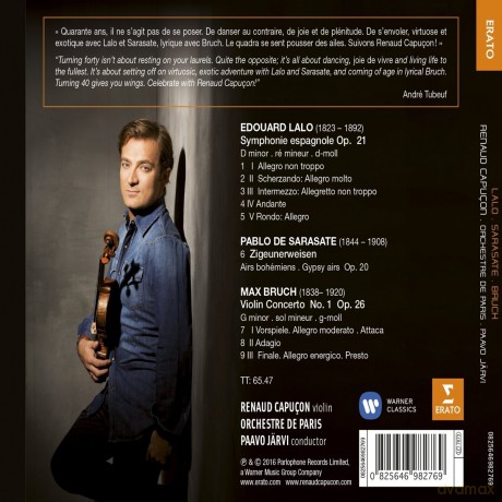 Renaud Capucon & Orchestre De Paris & Paavo Jarvi: Lalo: Symphonie Espagnole / Bruch: Violin Concerto [CD]