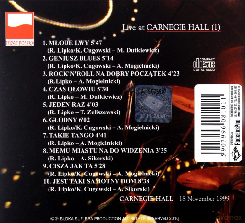 Budka Suflera: Live At Carnegie Hall 1 [CD]