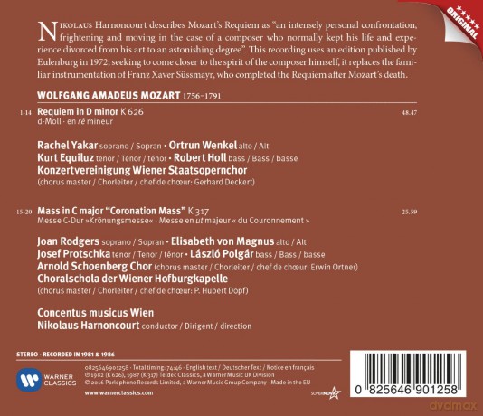 Nicholas Harnoncourt: Mozart: Requiem [CD]
