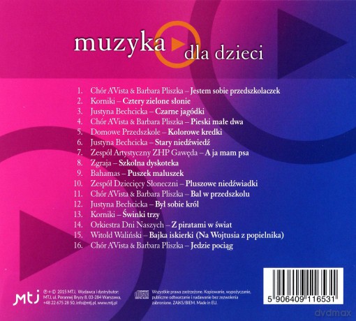 Muzyka - dla dzieci [CD]