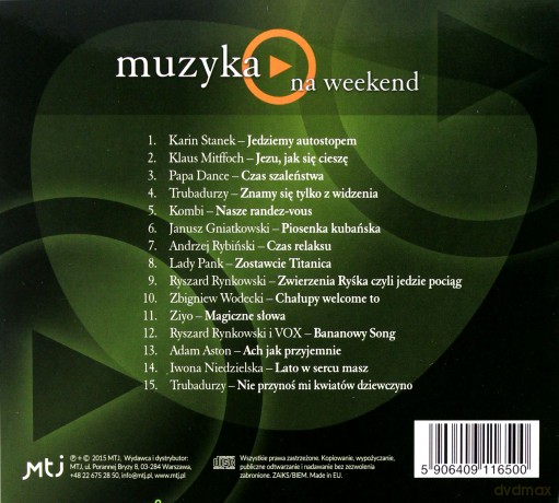Muzyka - na weekend [CD]