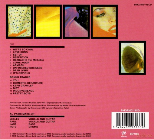 Au Pairs: Playing With A Different Sex (digipack) [CD]