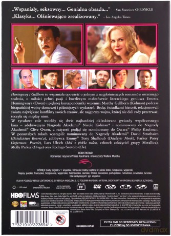 Hemingway i Gellhorn (Zakochane Kino) [DVD]