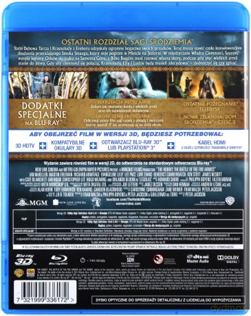 Hobbit: Bitwa Pięciu Armii 3D (Trójwymiarowa Okładka) [2xBlu-Ray 3D]+[2xBlu-Ray]