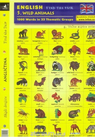 English. Find the pair 5. Wild Animals [KSIĄŻKA]