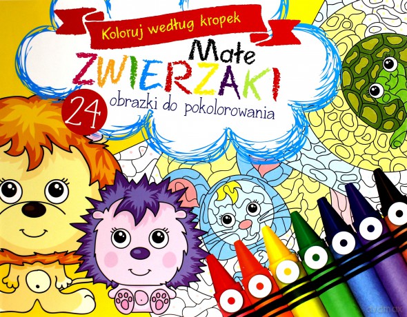 Koloruj według kropek. Małe zwierzaki [KSIĄŻKA]
